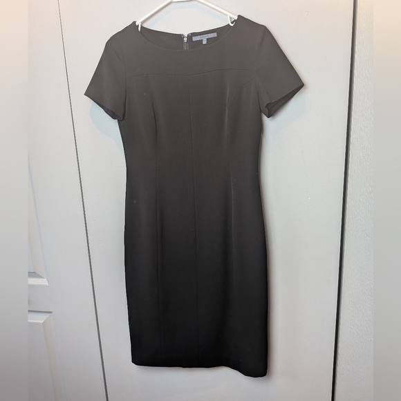 CASSIS Classic Women Black Dress Back Zipper Closure Size 2 Short Sleeve - Picture 1 of 12